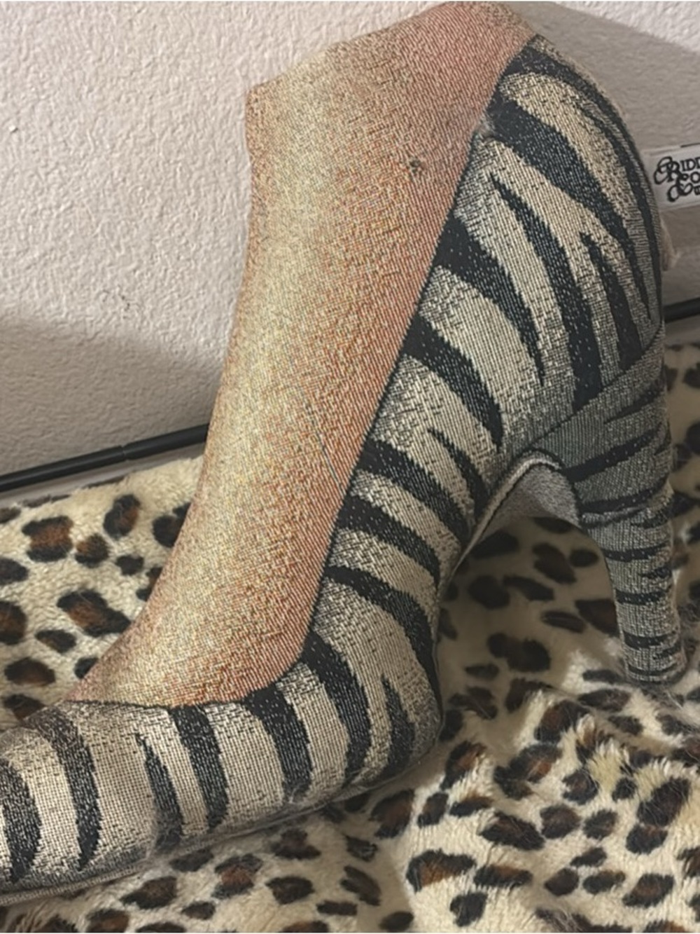 90’s Zebra-Print High Heel Pump Pillow